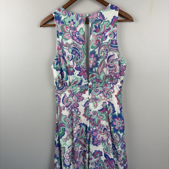 Flying Tomato Maxi Flowing Dress Sleeveless Size Medium Artistic Floral Flowy - Picture 8 of 10